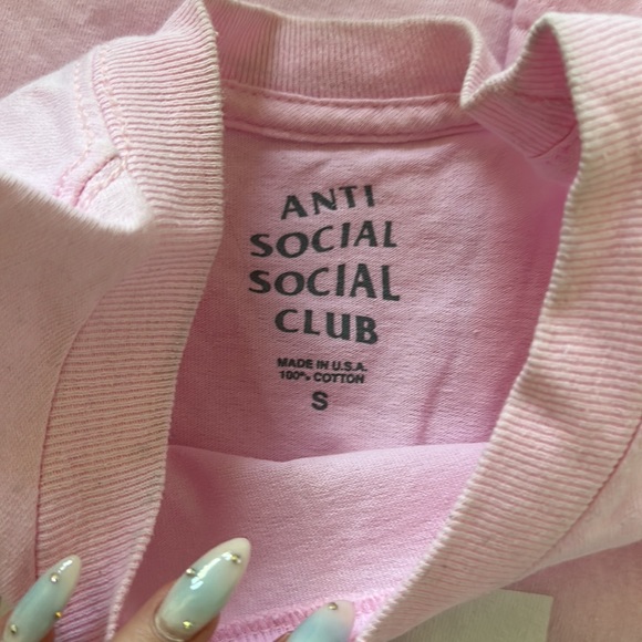 Pink Anti Social Social Club tee size S - Picture 2 of 2